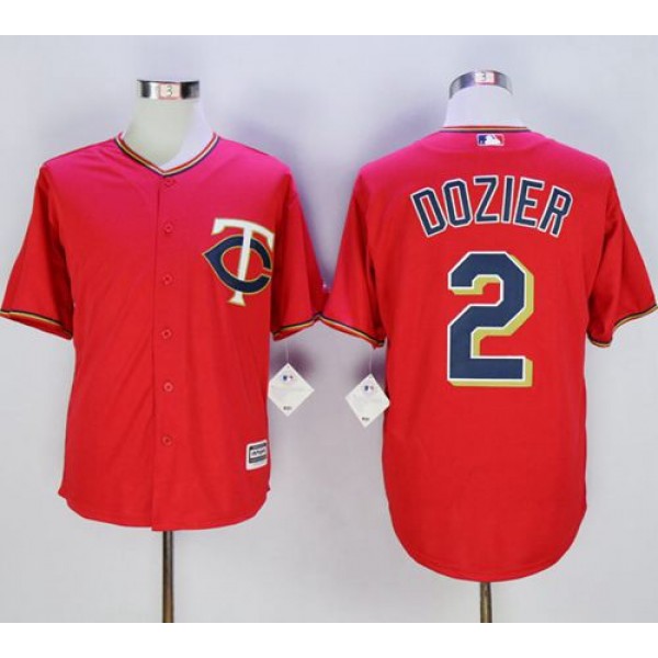 Twins #2 Brian Dozier Red New Cool Base Stitched Jersey