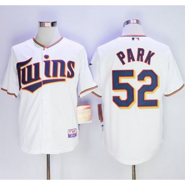 Twins #52 Byung-Ho Park White Home Cool Base Stitched Jersey