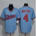 Twins #4 Paul Molitor Light Blue Cooperstown Throwback Stitched Jersey