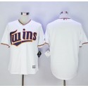 Twins Blank New White Cool Base Stitched Jersey