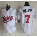 Twins #7 Joe Mauer White New Cool Base Stitched Jersey
