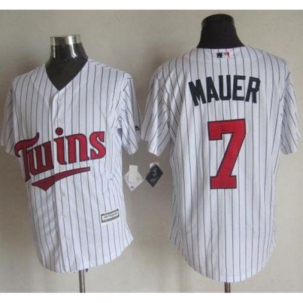 Twins #7 Joe Mauer White New Cool Base Stitched Jersey