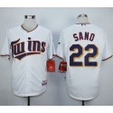 Twins #22 Miguel Sano White Home Cool Base Stitched Jersey