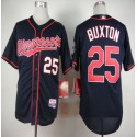 Twins #25 Byron Buxton Navy Blue Alternate Road Cool Base Stitched Jersey