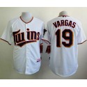 Twins #19 Kennys Vargas White Home Cool Base Stitched Jersey