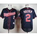 Twins #2 Brian Dozier Navy Blue Cool Base Stitched Jersey