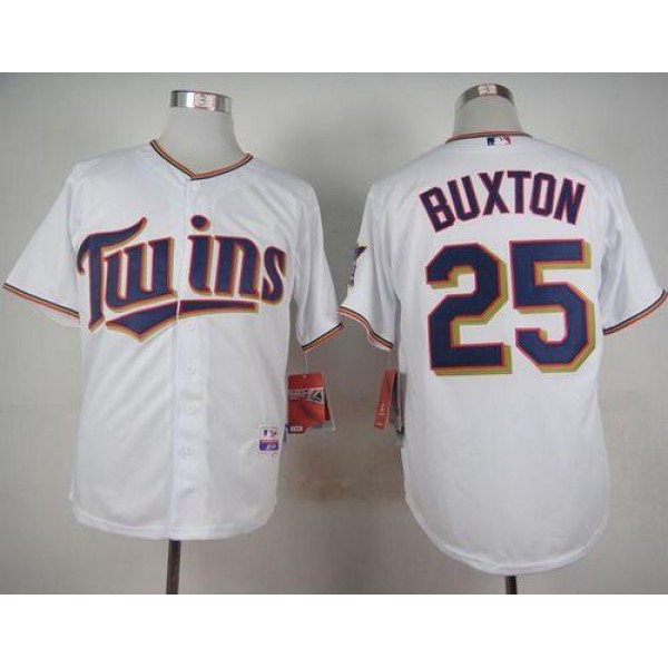 Twins #25 Byron Buxton White Cool Base Stitched Jersey