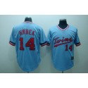 Twins #14 Kent Hrbek Stitched Light Blue Cooperstown Throwback Jersey