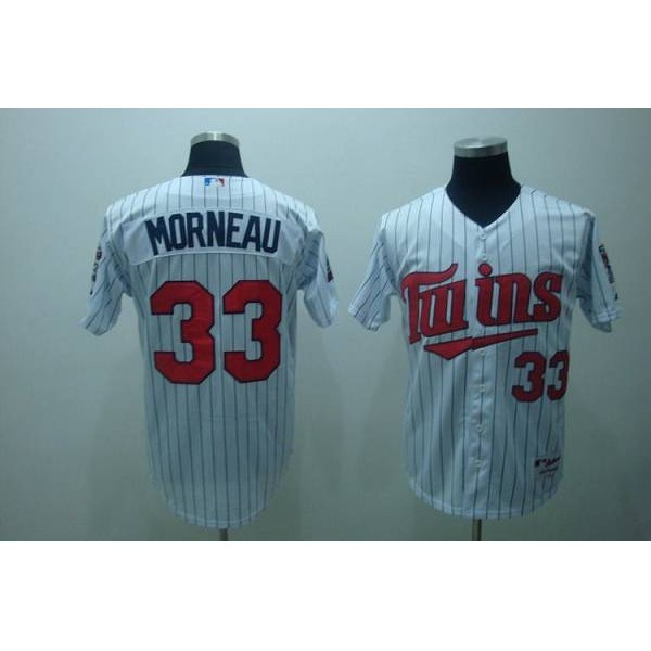 Twins #33 Justin Morneau Stitched White Jersey