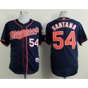 Twins #54 Ervin Santana Navy Blue Alternate Road Cool Base Stitched Jersey