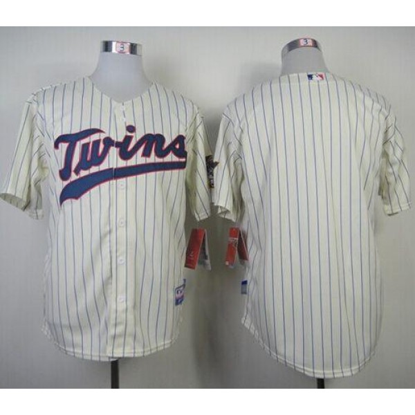 Twins Blank Cream Cool Base Stitched Jersey