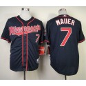 Twins #7 Joe Mauer Stitched Navy Blue Cool Base Jersey