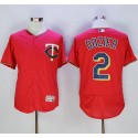 Twins #2 Brian Dozier Red Flexbase Authentic Collection Stitched Jersey