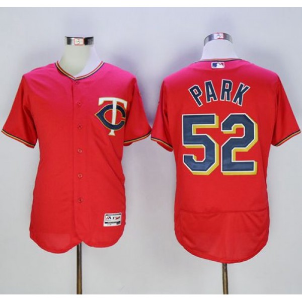 Twins #52 Byung-Ho Park Red Flexbase Authentic Collection Stitched Jersey