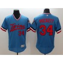 Twins #34 Kirby Puckett Light Blue Flexbase Authentic Collection Cooperstown Stitched Jersey
