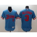 Twins #3 Harmon Killebrew Light Blue Flexbase Authentic Collection Cooperstown Stitched Jersey