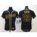 Washington Nationals #22 Juan Soto Black Golden Flex Base Stitched Jersey