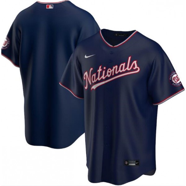 Washington Nationals Navy Cool Base Stitched Jersey