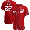 Washington Nationals Red #22 Juan Soto Flex Base Stitched Jersey