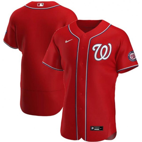 Washington Nationals Red Stitched Flex Base Jersey
