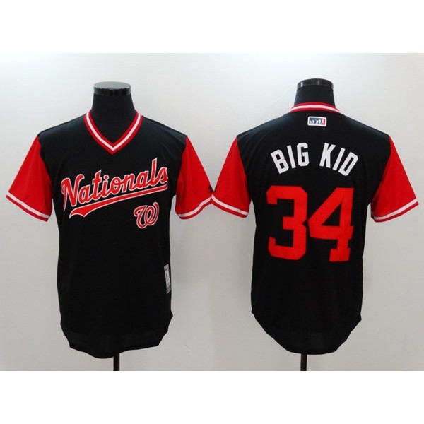 Washington Nationals #34 Big Kid Navy Stitched Jersey