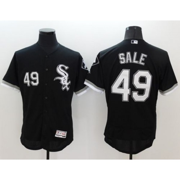 White Sox #49 Chris Sale Black Flexbase Authentic Collection Stitched Jersey