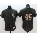 White Sox #45 Michael Jordan Green Flexbase Authentic Collection Salute To Service Stitched Jersey