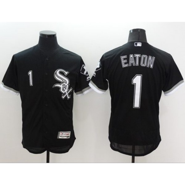 White Sox #1 Adam Eaton Black Flexbase Authentic Collection Stitched Jersey