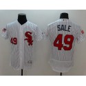 White Sox #49 Chris Sale White(Black Strip) Fashion Stars Stripes Flexbase Authentic Stitched Jersey