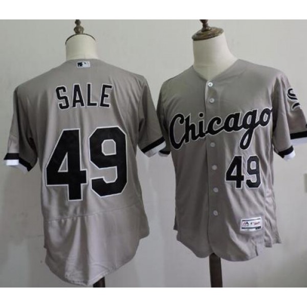 White Sox #49 Chris Sale Grey Flexbase Authentic Collection Stitched Jersey