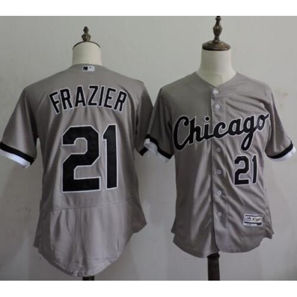 White Sox #21 Todd Frazier Grey Flexbase Authentic Collection Stitched Jersey
