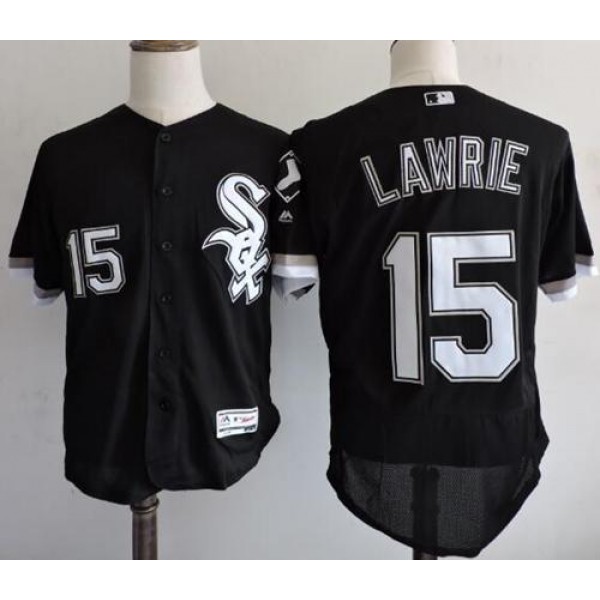 White Sox #15 Brett Lawrie Black Flexbase Authentic Collection Stitched Jersey