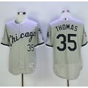 White Sox #35 Frank Thomas Grey Flexbase Authentic Collection Stitched Jersey
