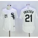 White Sox #21 Todd Frazier White(Black Strip) Flexbase Authentic Collection Stitched Jersey