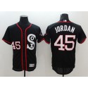 White Sox #45 Michael Jordan Black New Flexbase Authentic Collection Stitched Jersey