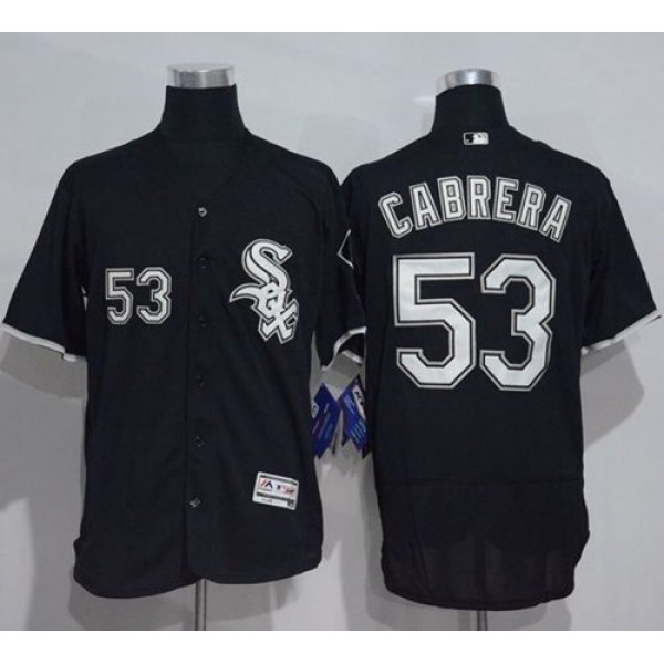 White Sox #53 Melky Cabrera Black Flexbase Authentic Collection Stitched Jersey
