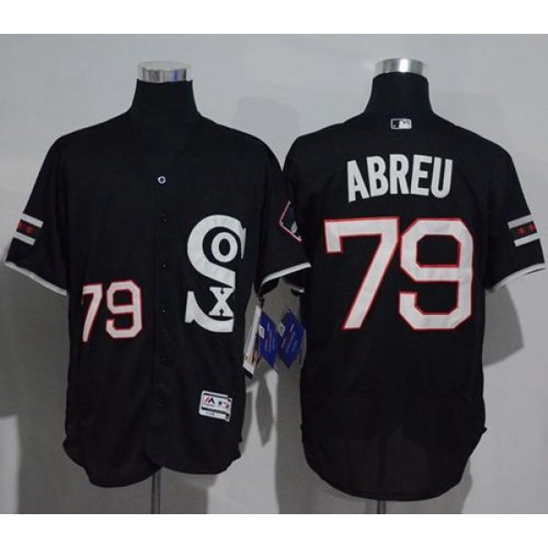 White Sox #79 Jose Abreu Black New Flexbase Authentic Collection Stitched Jersey