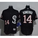 White Sox #14 Paul Konerko Black New Flexbase Authentic Collection Stitched Jersey