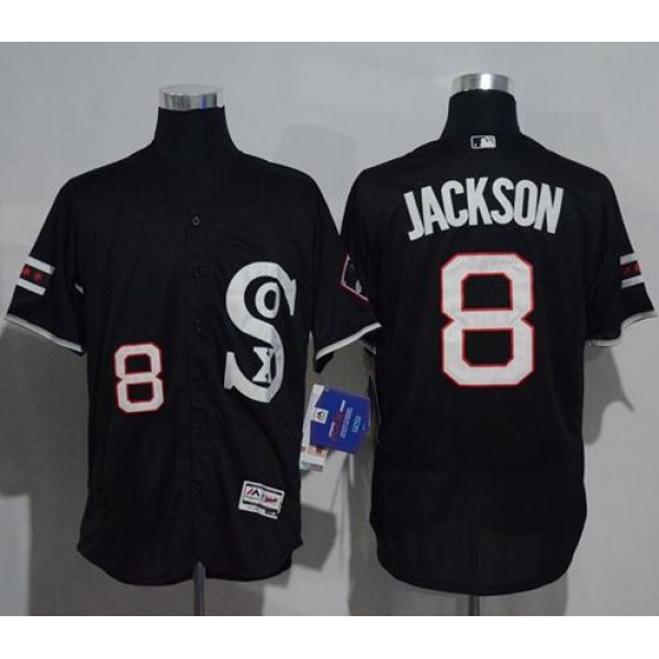 White Sox #8 Bo Jackson Black New Flexbase Authentic Collection Stitched Jersey