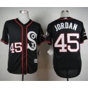 White Sox #45 Michael Jordan Black New Cool Base Stitched Jerseys