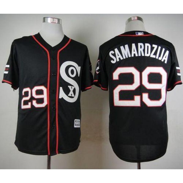 White Sox #29 Jeff Samardzija Black New Cool Base Stitched Jersey