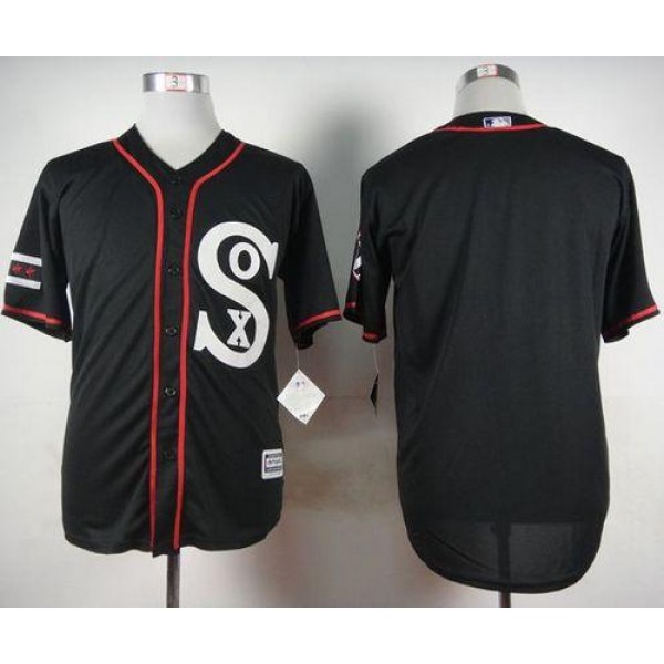 White Sox Blank Black New Cool Base Stitched Jersey