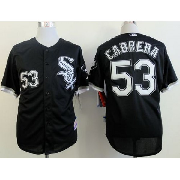 White Sox #53 Melky Cabrera Black Cool Base Stitched Jerseys