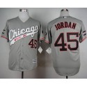 White Sox #45 Michael Jordan Grey New Cool Base Stitched Jersey