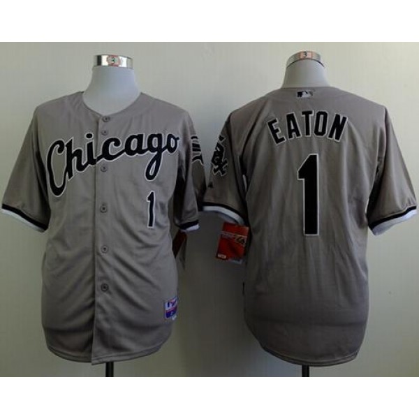 White Sox #1 Adam Eaton Grey Cool Base Stitched Jersey