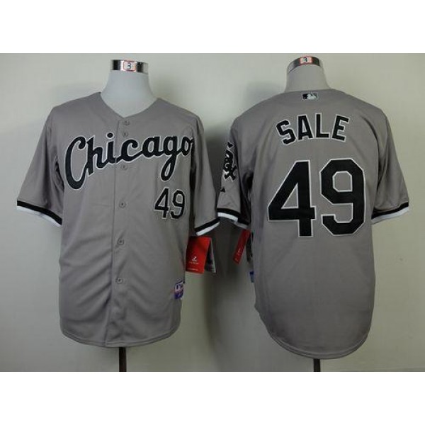 White Sox #49 Chris Sale Grey Cool Base Stitched Jerseys