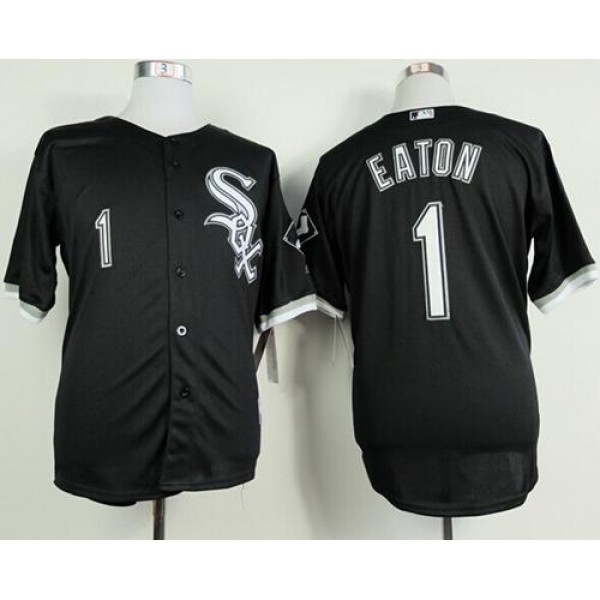 White Sox #1 Adam Eaton Black Cool Base Stitched Jersey