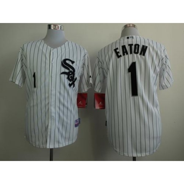 White Sox #1 Adam Eaton White Cool Base Stitched Jersey
