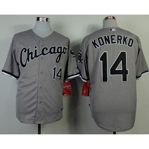 White Sox #14 Paul Konerko Grey Cool Base Stitched Jersey