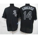 White Sox #14 Paul Konerko Black Fashion Stitched Jersey